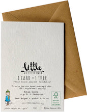 Back of BAMWOO's "Do you like trees?" gift card