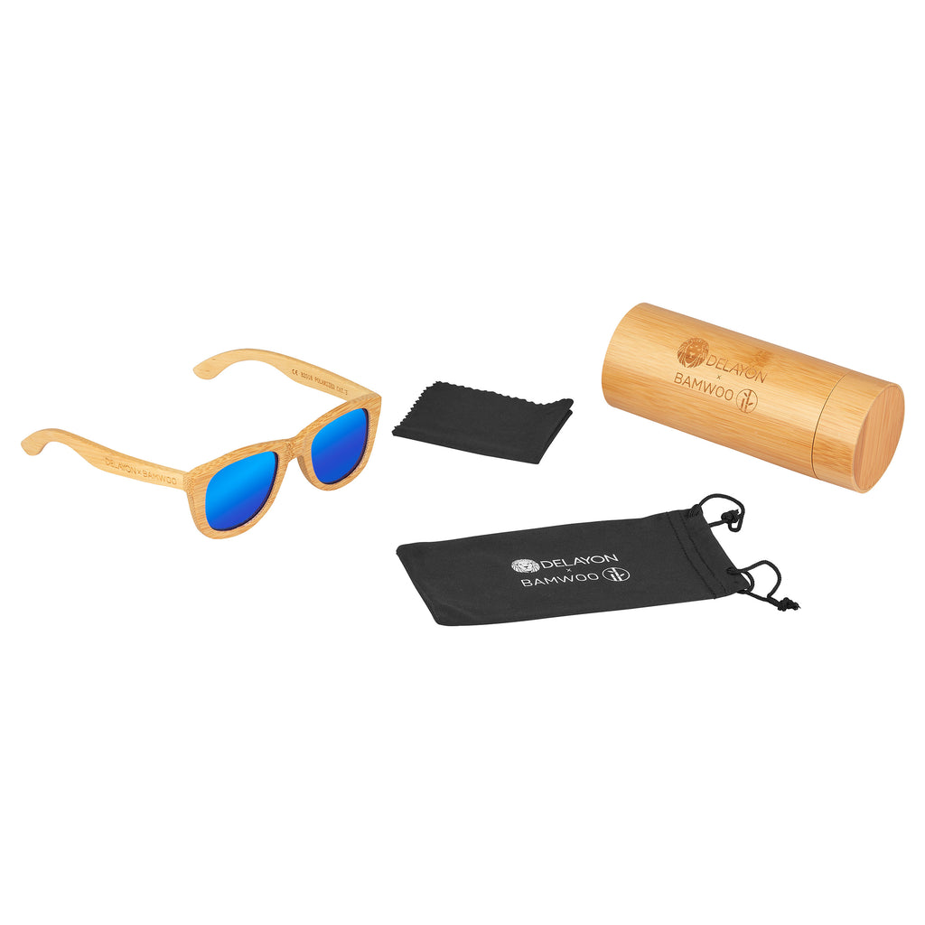 delayon goggles Jungle Sunglasses in Light Bamboo Space Blue Lens| BAMWOO x DELAYON –  BAMWOO bamboo
