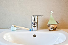 Ocean blue bamboo toothbrush for children from BAMWOO