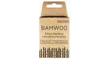 A size 1 - 0.45mm pack of BAMWOO bamboo interdental brushes