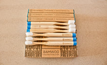 Year's Supply of BAMWOO's children's bamboo toothbrush in ocean blue