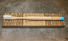 BAMWOO biodegradable bamboo toothbrush in ocean blue colour